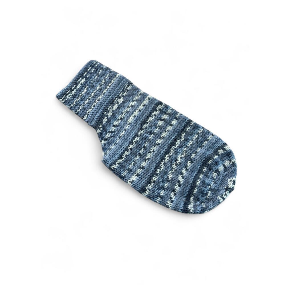 Handmade Crochet Knit Baby Swaddle Sack Multicolor Blues Cacoon